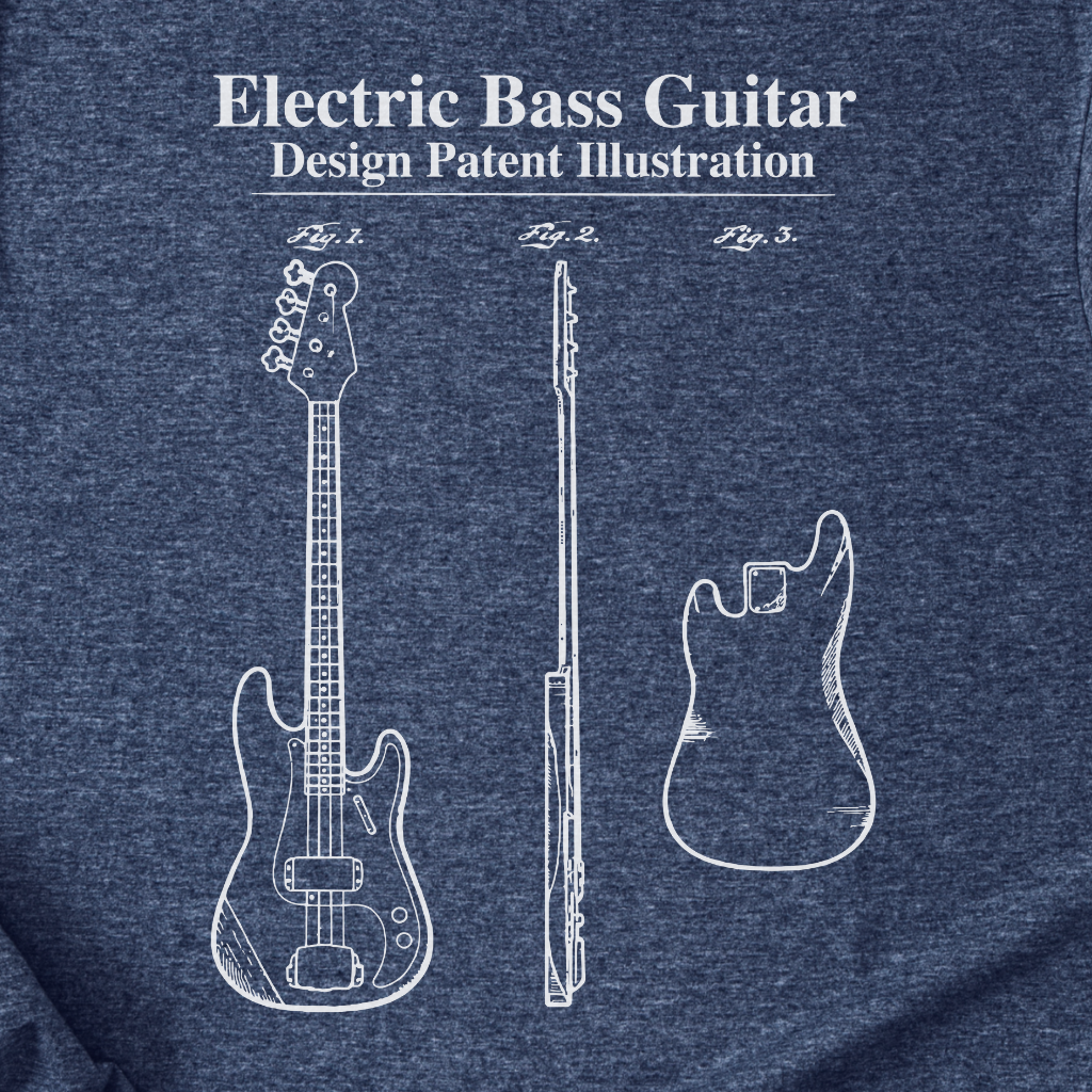 Bass Guitar Patent T-Shirt