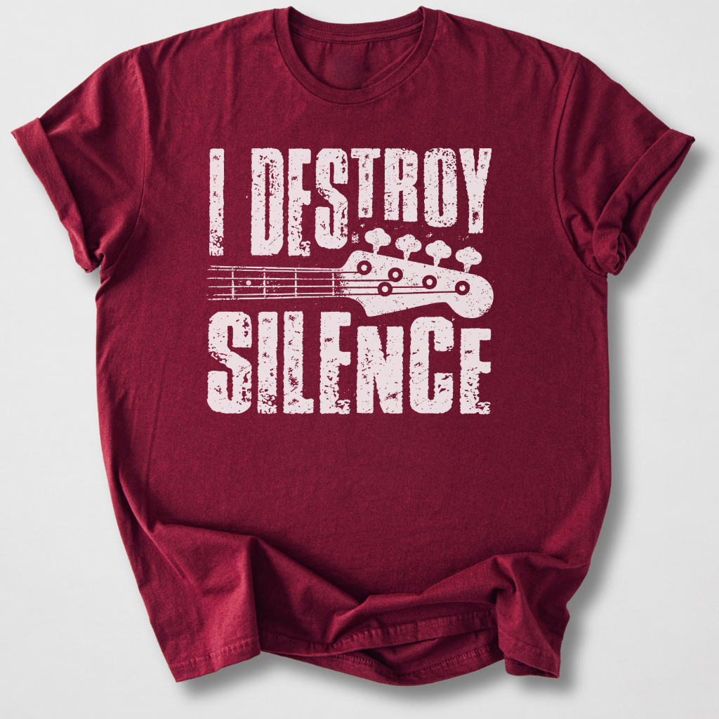 I Destroy Silence Bass T-Shirt