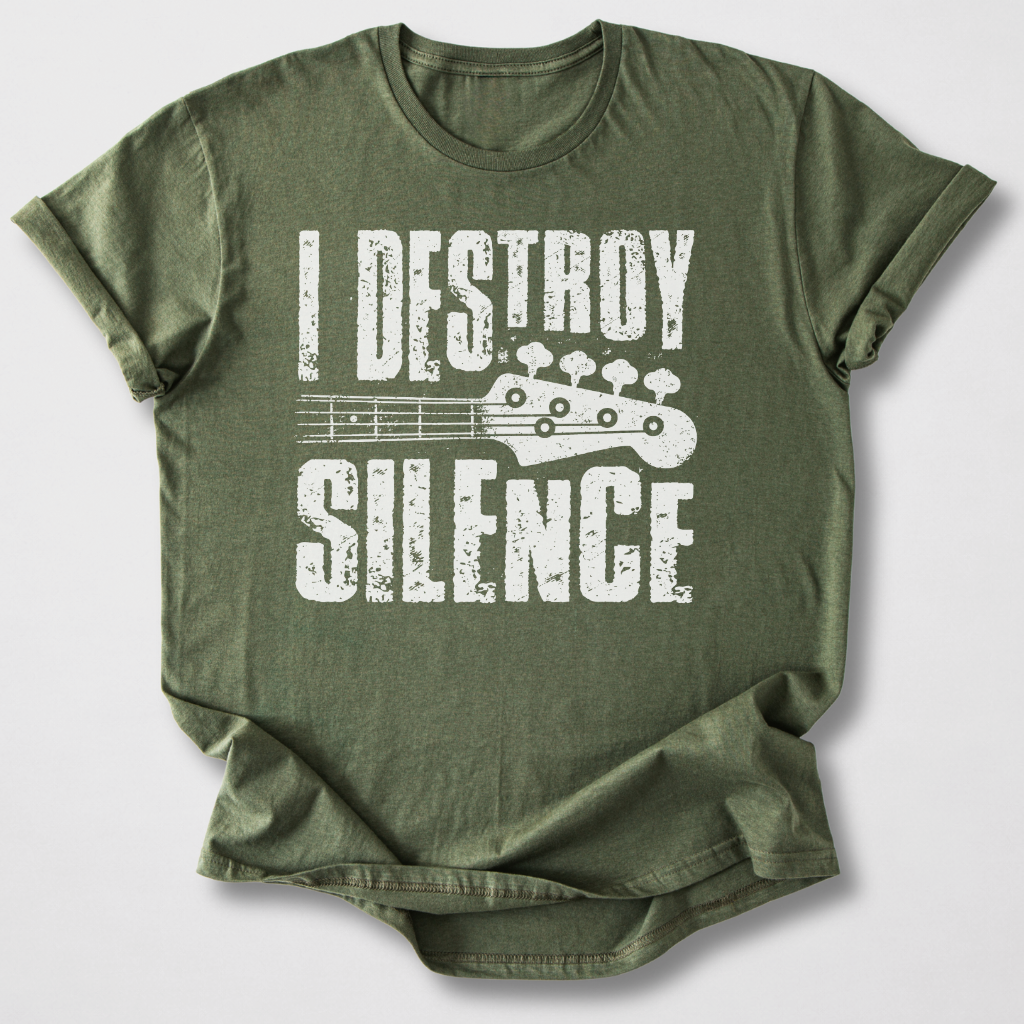 I Destroy Silence Bass T-Shirt