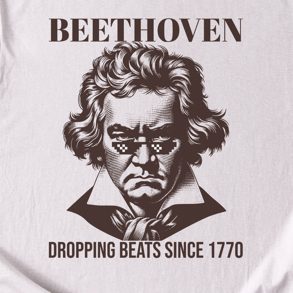 Beethoven Dropping Beats T-Shirt