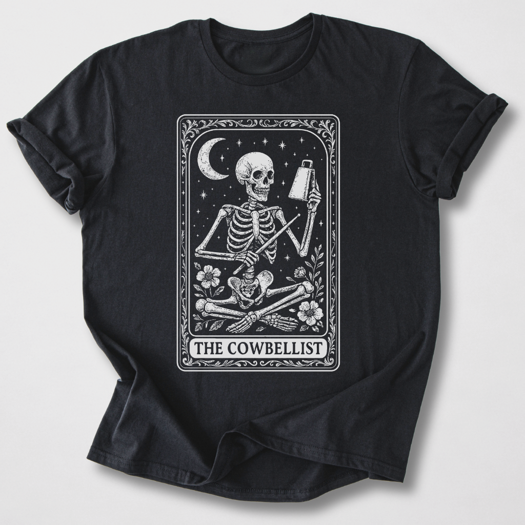 The Cowbellist Tarot Card T-Shirt