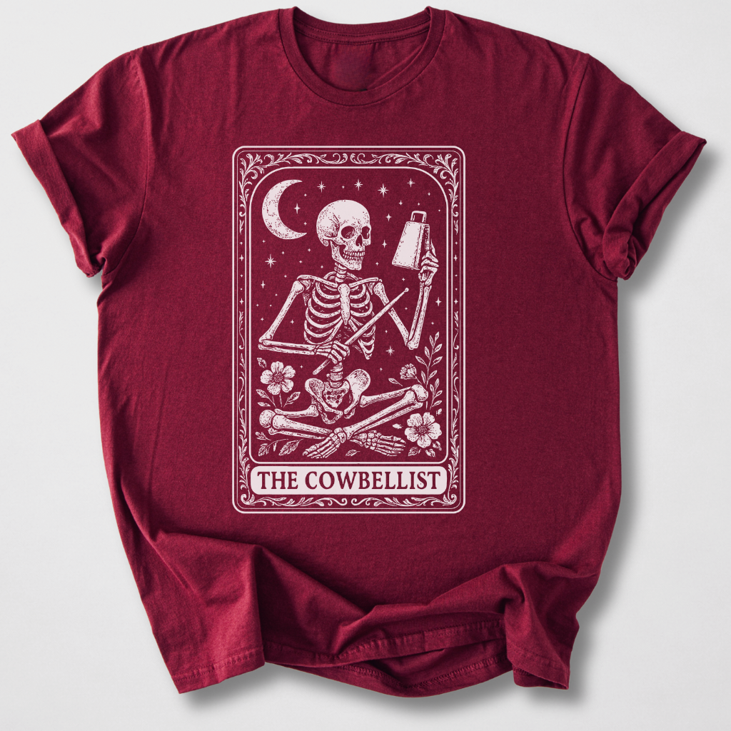 The Cowbellist Tarot Card T-Shirt