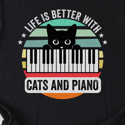 Cats And Piano T-Shirt