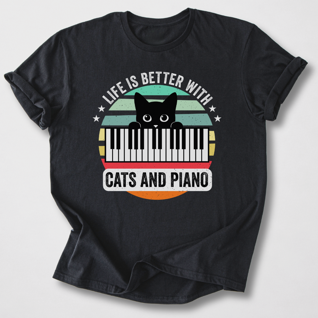 Cats And Piano T-Shirt
