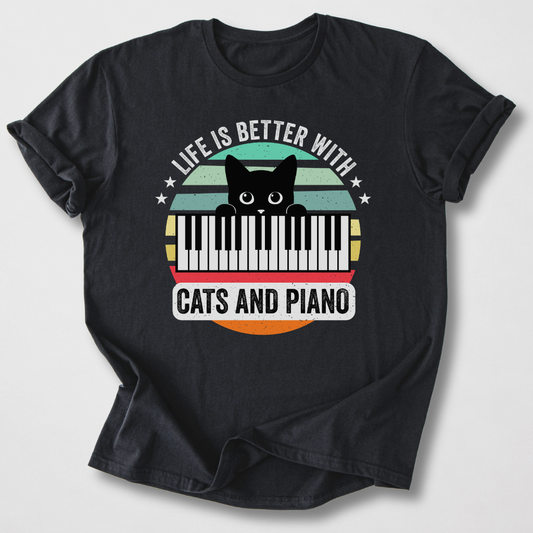 Cats And Piano T-Shirt
