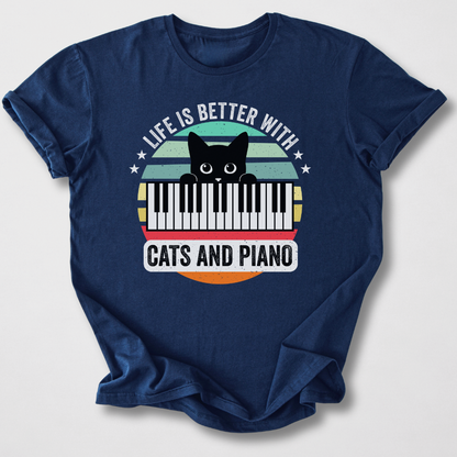 Cats And Piano T-Shirt