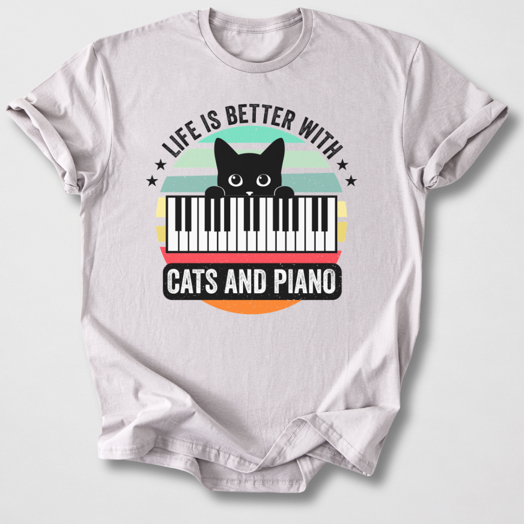 Cats And Piano T-Shirt