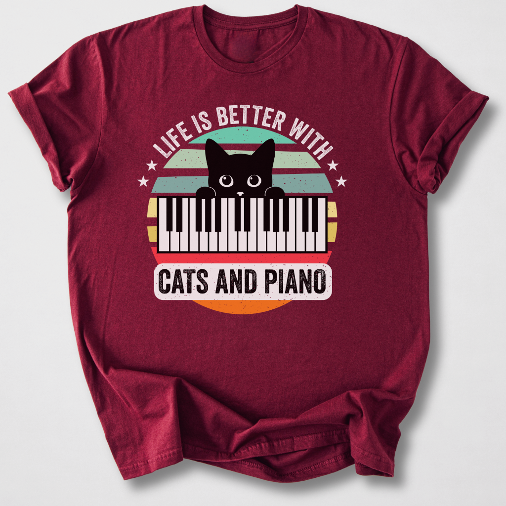 Cats And Piano T-Shirt