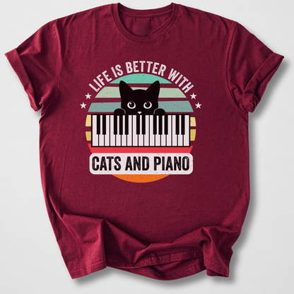 Cats And Piano T-Shirt