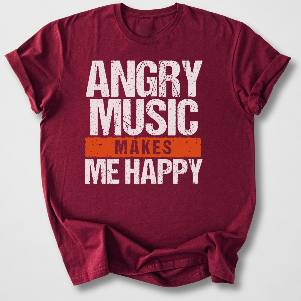 Angry Music Makes Me Happy T-Shirt