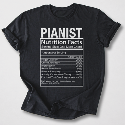 Pianist Nutrition Facts T-Shirt