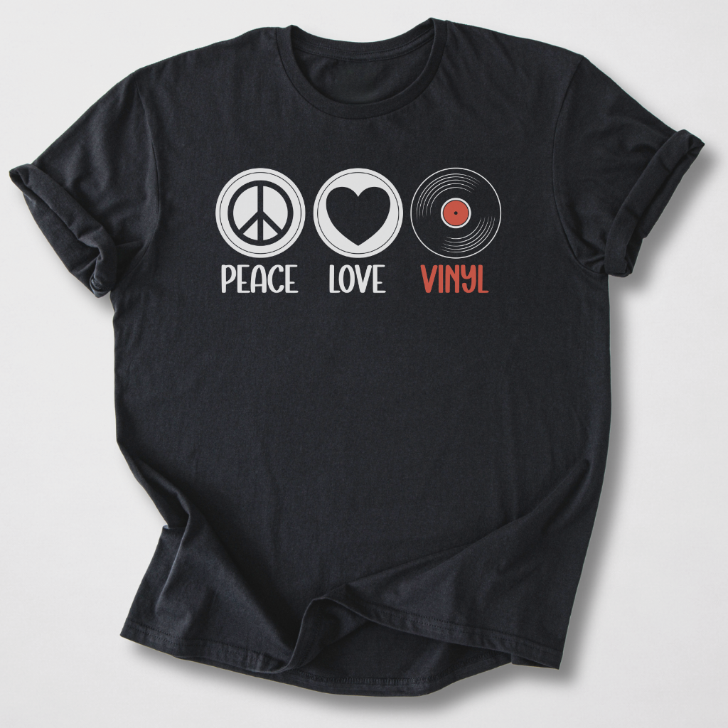 Peace Love Vinyl T-Shirt