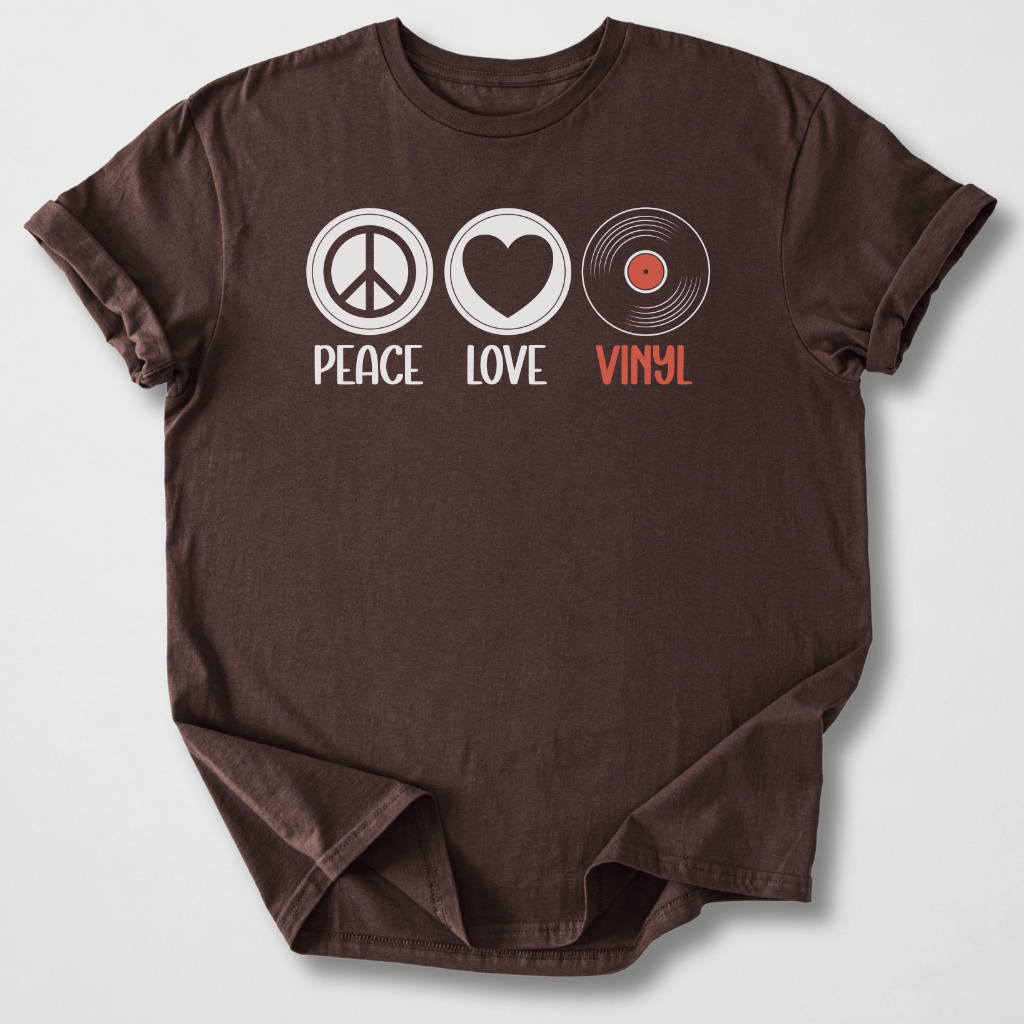 Peace Love Vinyl T-Shirt
