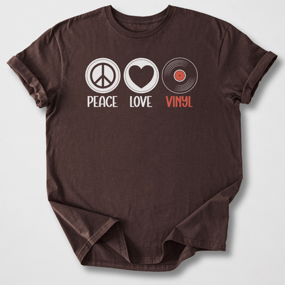 Peace Love Vinyl T-Shirt