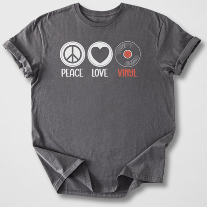 Peace Love Vinyl T-Shirt