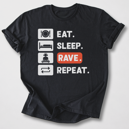 Eat Sleep Rave Repeat DJ T-Shirt