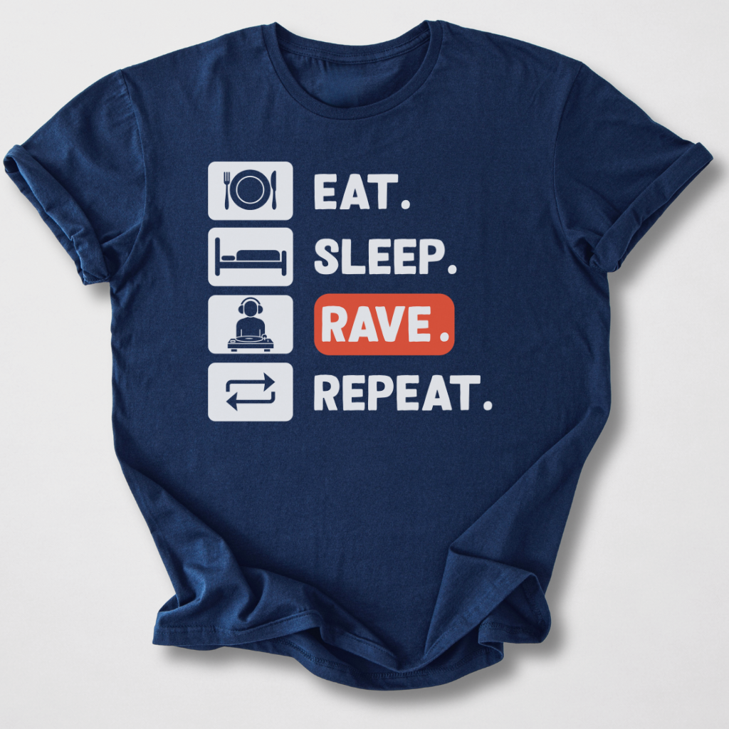 Eat Sleep Rave Repeat DJ T-Shirt