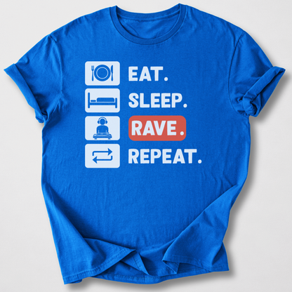 Eat Sleep Rave Repeat DJ T-Shirt