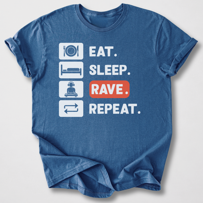 Eat Sleep Rave Repeat DJ T-Shirt