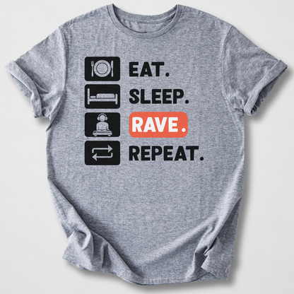 Eat Sleep Rave Repeat DJ T-Shirt