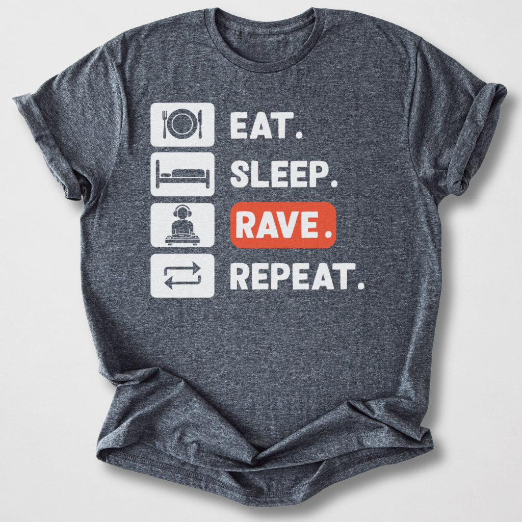 Eat Sleep Rave Repeat DJ T-Shirt