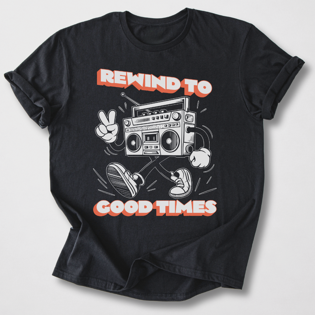 Rewind To Good Times Retro T-Shirt