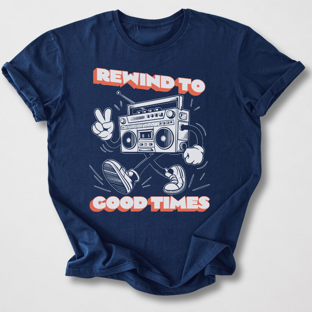 Rewind To Good Times Retro T-Shirt