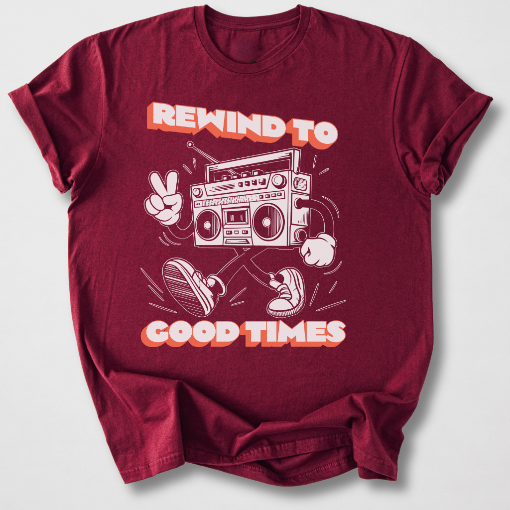 Rewind To Good Times Retro T-Shirt