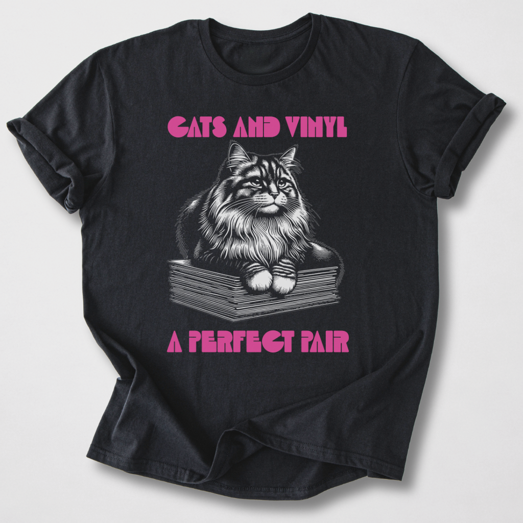 Cats And Vinyl A Perfect Pair T-Shirt