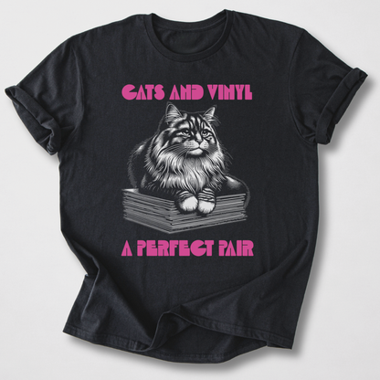 Cats And Vinyl A Perfect Pair T-Shirt
