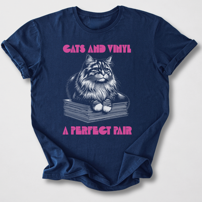 Cats And Vinyl A Perfect Pair T-Shirt