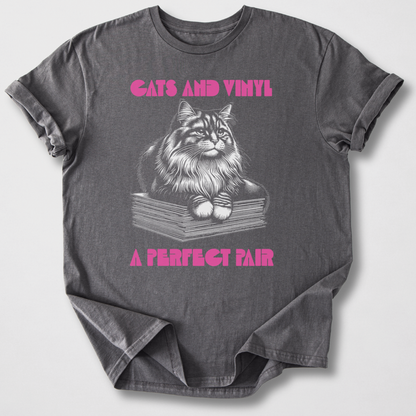 Cats And Vinyl A Perfect Pair T-Shirt