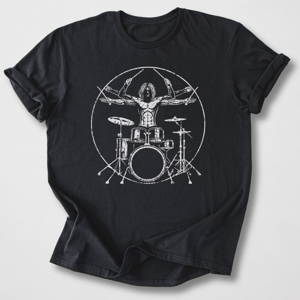 Vitruvian Drummer Man T-Shirt