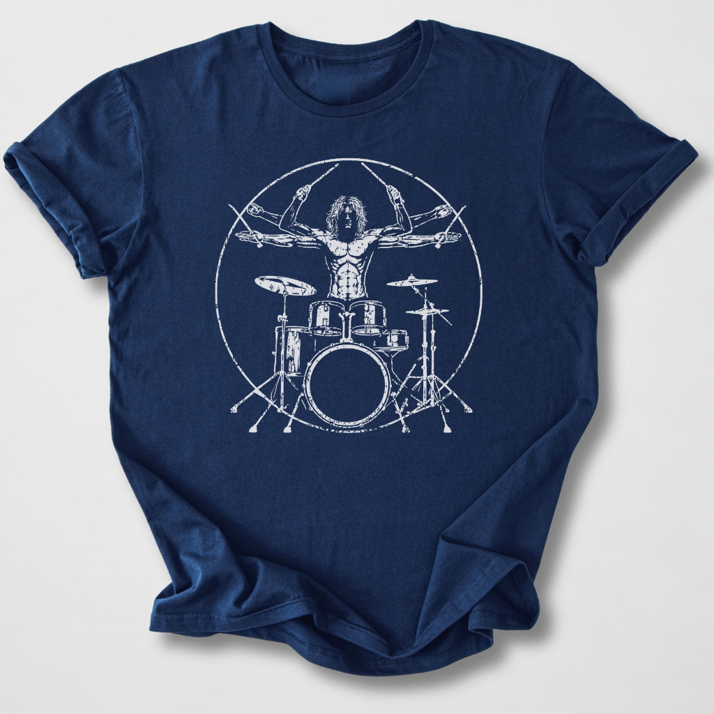 Vitruvian Drummer Man T-Shirt