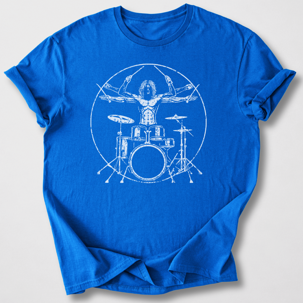 Vitruvian Drummer Man T-Shirt