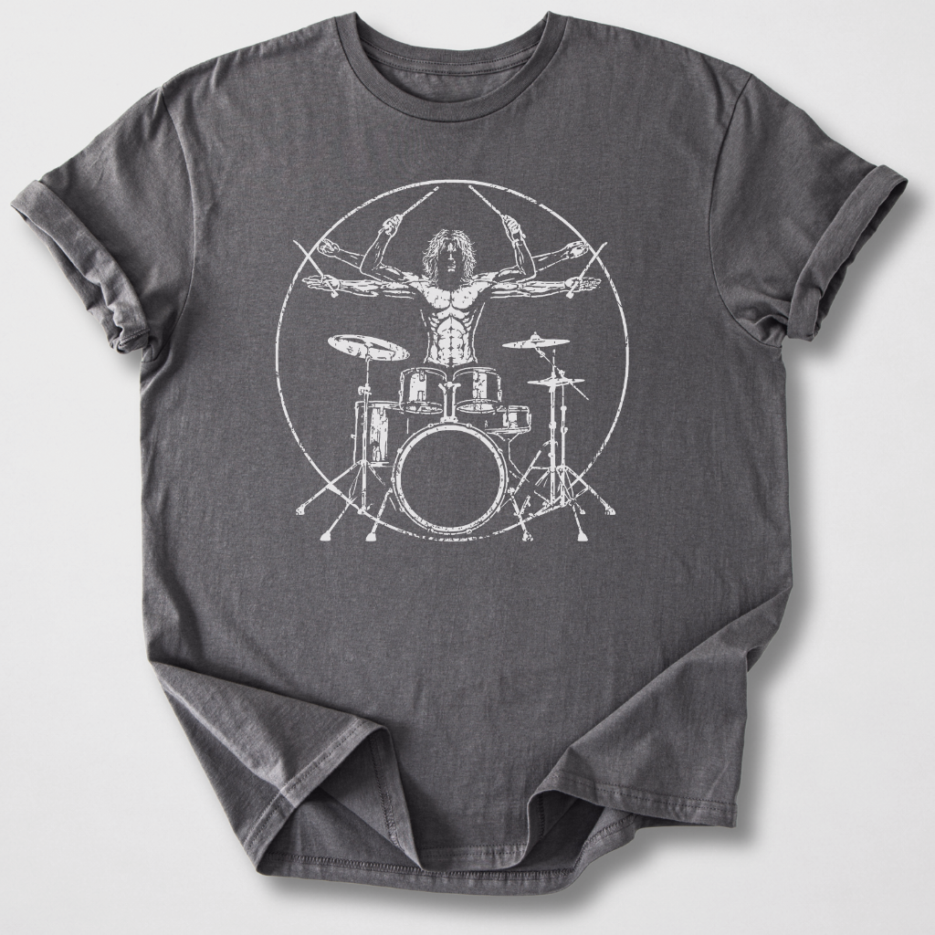 Vitruvian Drummer Man T-Shirt