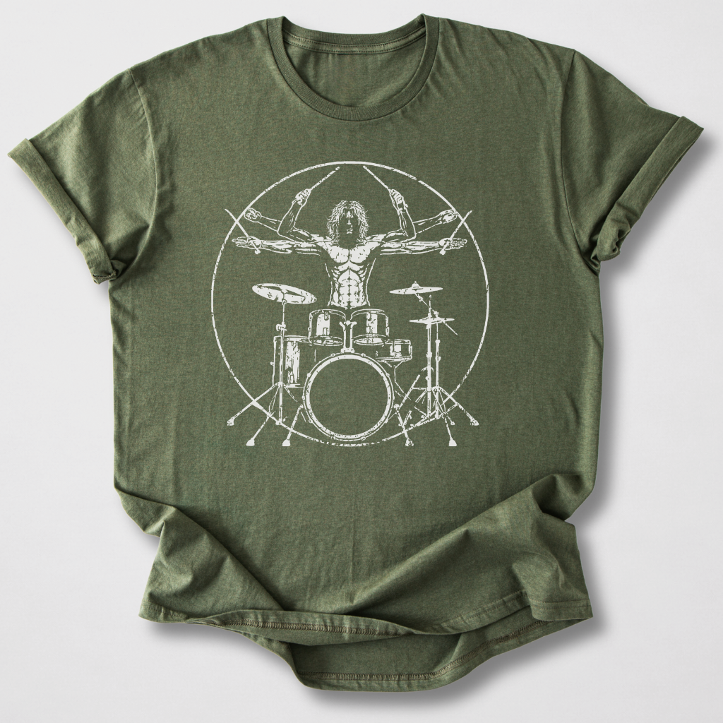 Vitruvian Drummer Man T-Shirt