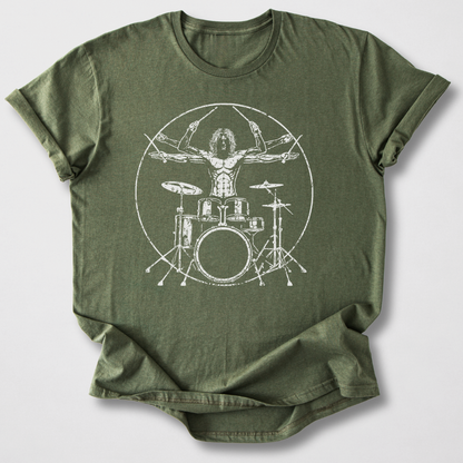 Vitruvian Drummer Man T-Shirt