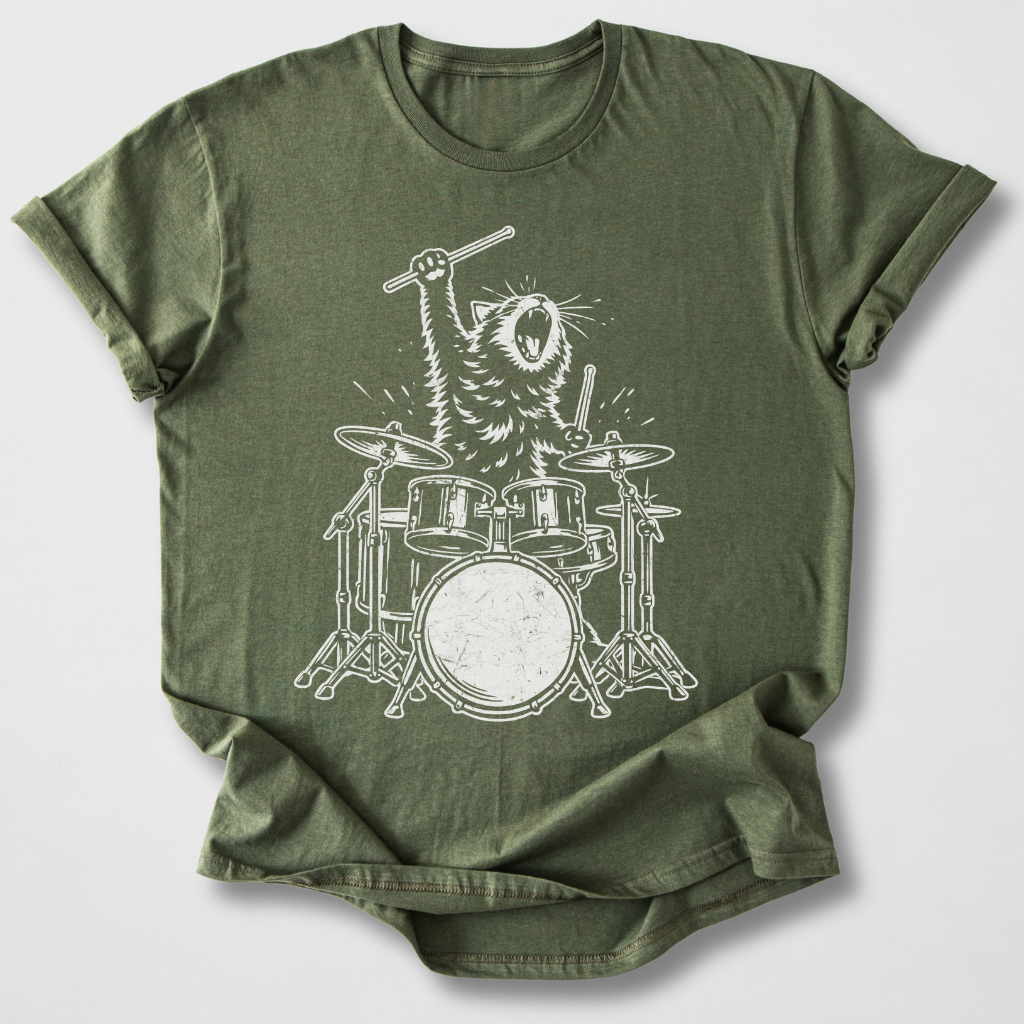 Purr-cussion Drum T-Shirt