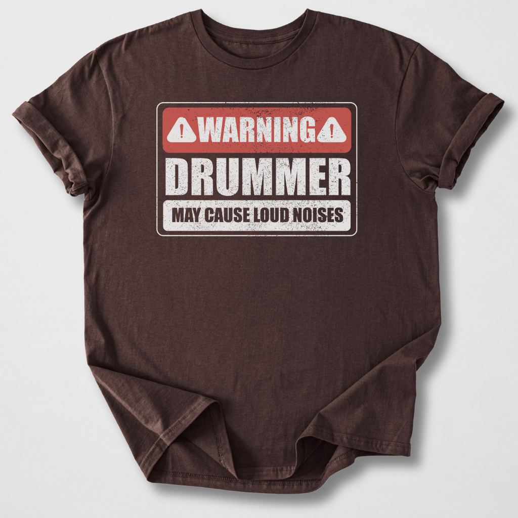 Warning Drummer T-Shirt