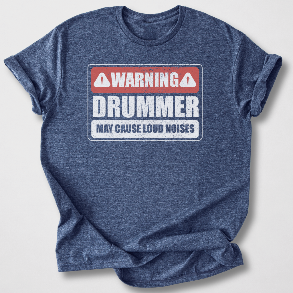 Warning Drummer T-Shirt
