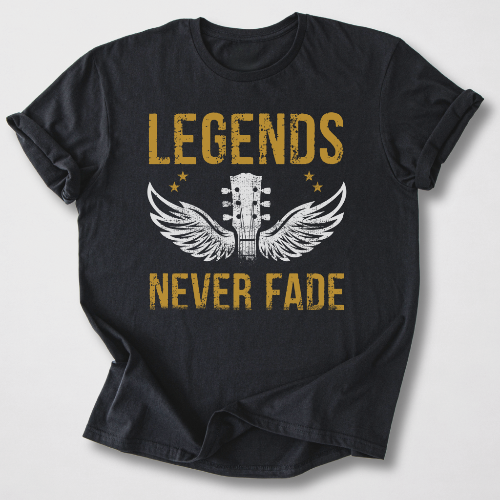 Legends Never Fade Guitar T-Shirt