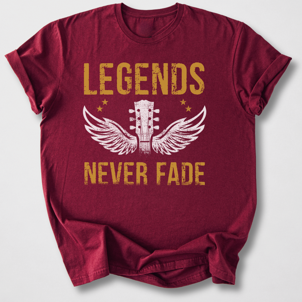 Legends Never Fade Guitar T-Shirt