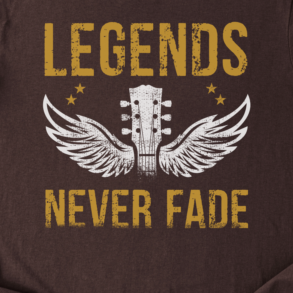 Legends Never Fade Guitar T-Shirt