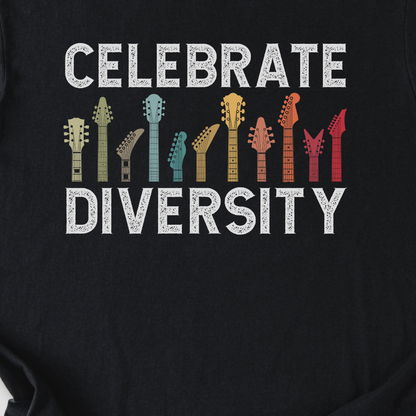 Celebrate Diversity Guitar T-Shirt
