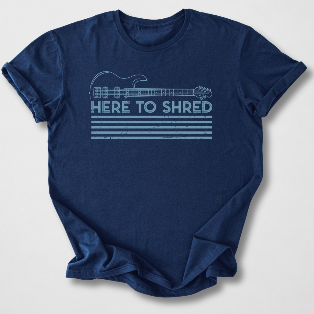 Here To Shred Guitar T-Shirt