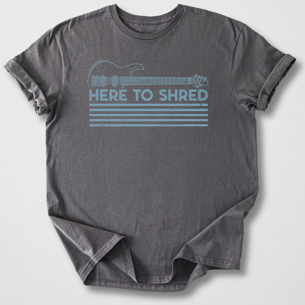 Here To Shred Guitar T-Shirt