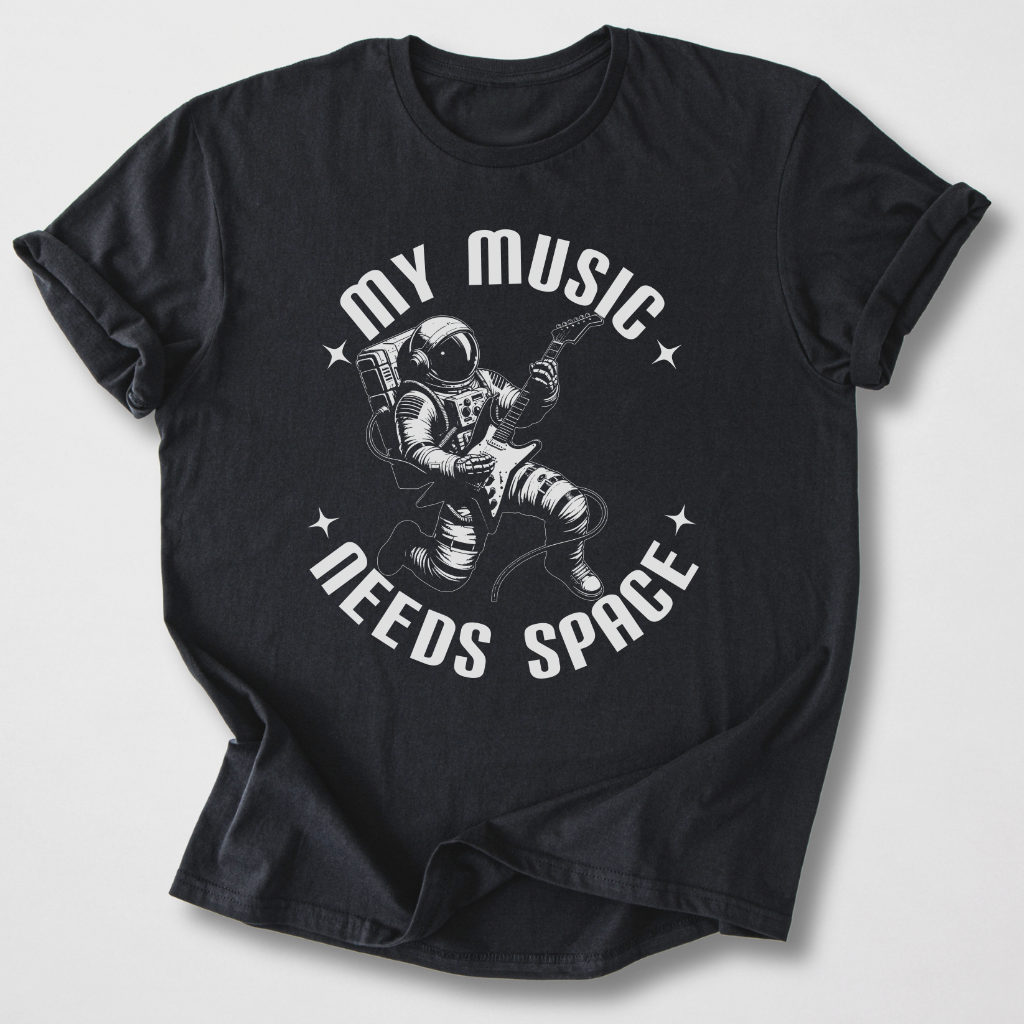 My Music Needs Space Guitar T-Shirt