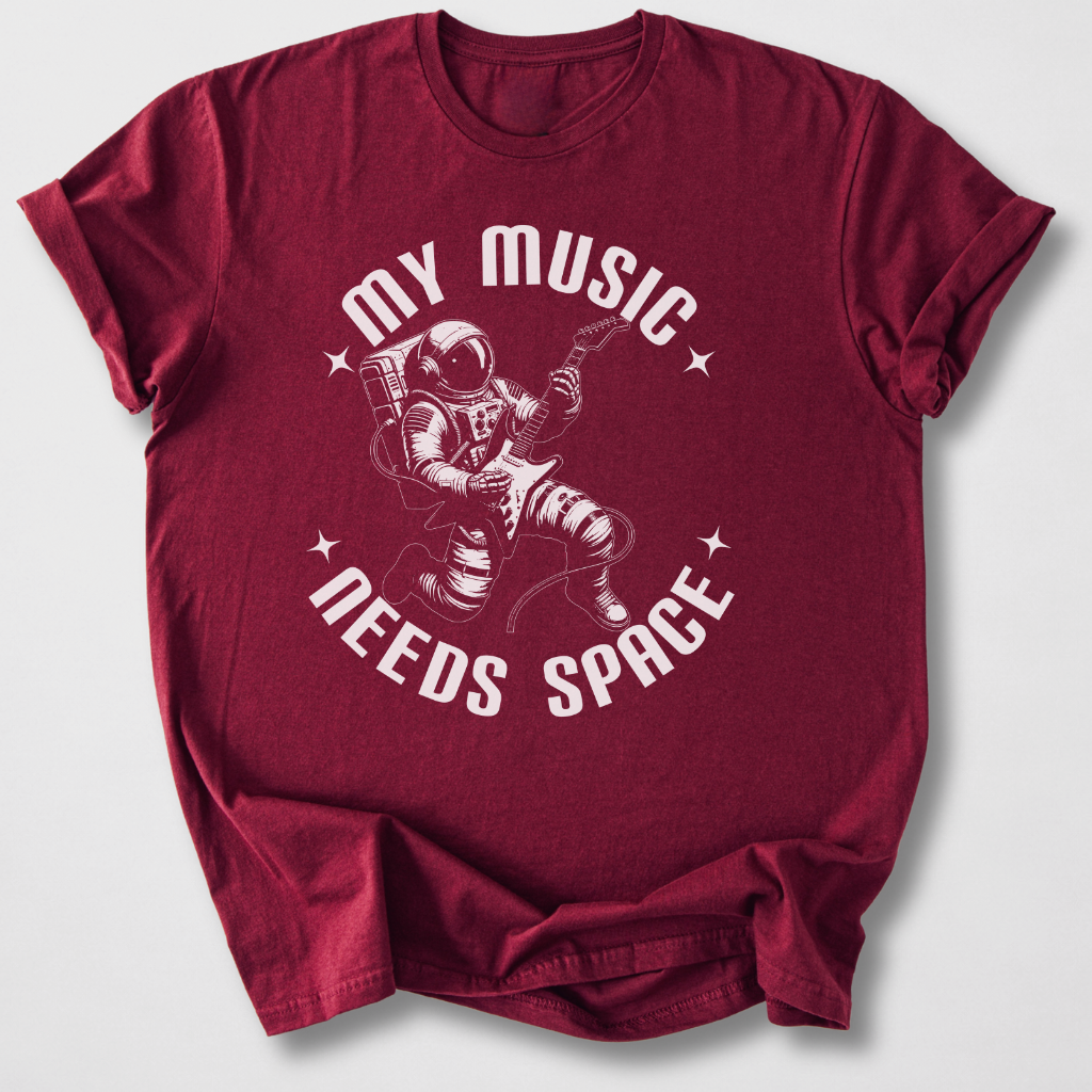 My Music Needs Space Guitar T-Shirt