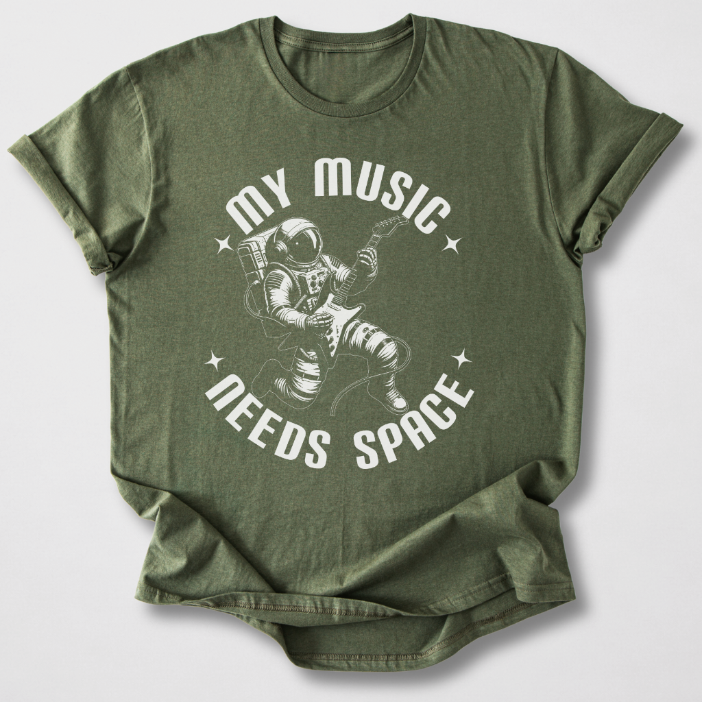 My Music Needs Space Guitar T-Shirt